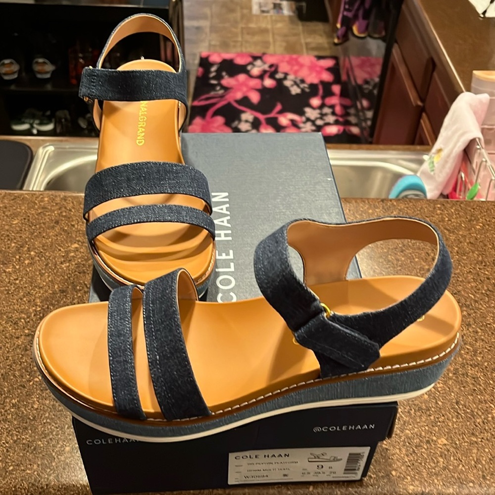 Cole Haan Denim Sandals 9